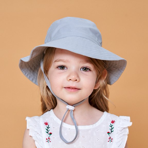Toddler Kids Girls Boys Sun Hat Summer UPF 50 Protection Caps Wide Brim Neck Flap Beach Play Hats Age 1-7 Years