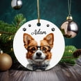 thumbnail image 3 of Personalized Pembroke Welsh Corgi Christmas Ornament 2025 Name Pembroke Welsh Corgi Ornament, Gift for Dog Dad Dog Mom, Pembroke Welsh Corgi Portrait Wearing Glasses Ornament Keepsake nXmYvE, 3 of 6