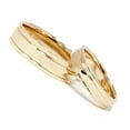 thumbnail image 5 of Pompeii3 Double Inlay Wedding Band Set 14K Yellow Gold for Women and Men, 5 of 5
