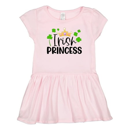 

Inktastic Irish Princess with Crown and Green Clovers Gift Toddler Girl Dress