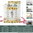 thumbnail image 3 of Inspirational Christian Throw Blanket for Women Soft Flannel Tear-Resistant All-Season Comfort with Vintage Print Design, 3 of 7