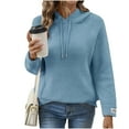 thumbnail image 5 of YueHuiYing Trends Womens Loose And Versatile Athletic Fuzzy Hoodies Pullover for Women Oversized Hoodie, 5 of 6