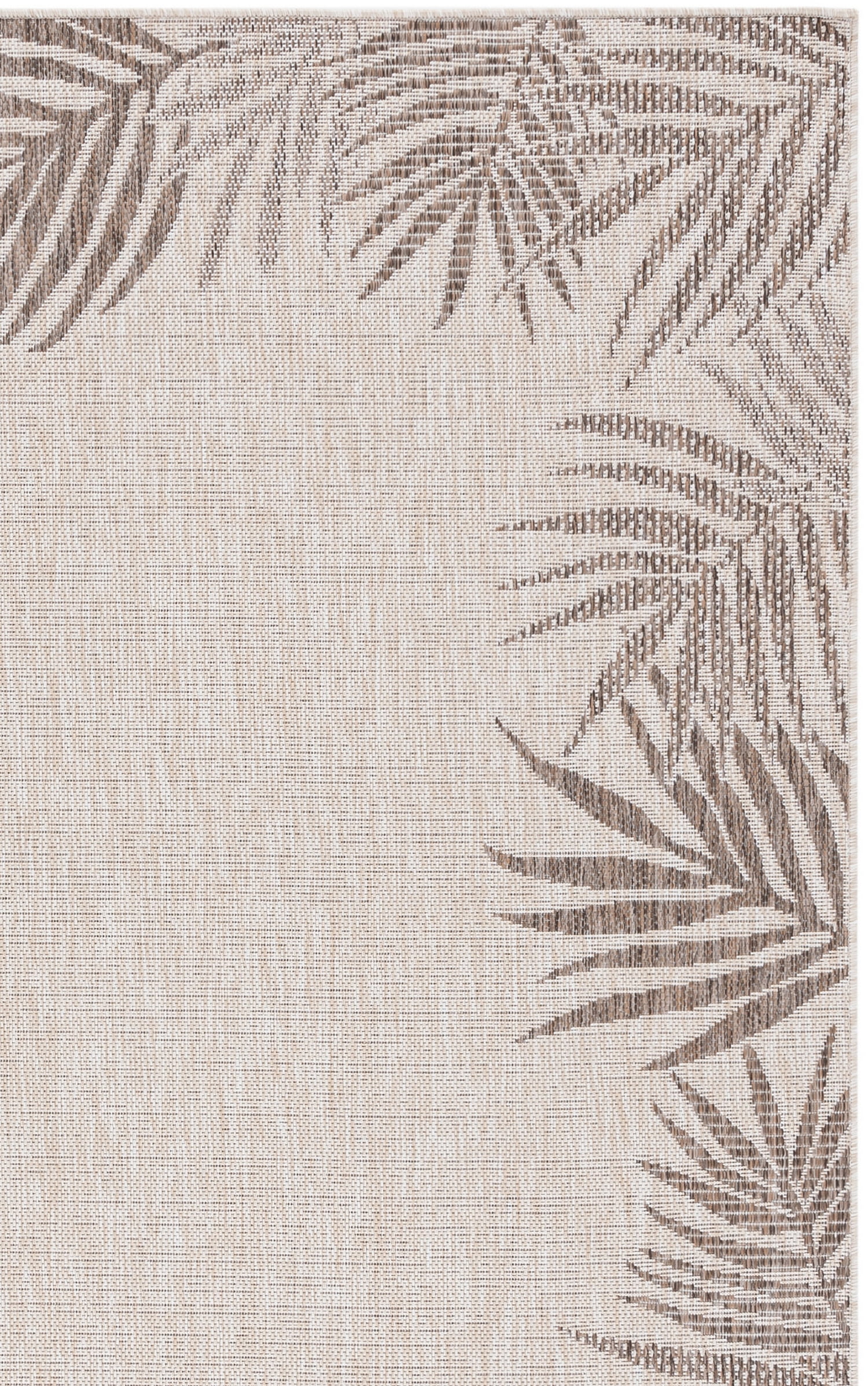 SAFAVIEH Beach House Cherlyn Botanical Indoor/Outdoor Runner Rug, Beige/Brown, 2'2" x 10'