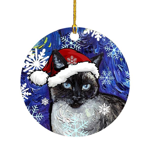 Farfi colgante de madera con sombrero diseño de cordón perro gato Avatar lindo Animal copo de nieve decoración de Navidad para regalo