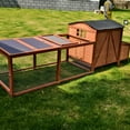 thumbnail image 3 of Garvee Poulailler en Bois avec Tissu Oxford Résistant aux Intempéries, Convient à 5 Poules, Rouge Foncé, 3 of 8