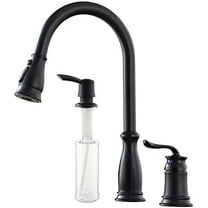 Matte Black 3 Hole Kitchen Faucet with Pull Down Sprayer, Soap Dispenser, Water Temperature Adjustment，Stainless Steel，Cupc Certified kitchen sink faucets