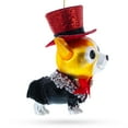 thumbnail image 2 of Chihuahua in Top Hat Glass Christmas Ornament, 2 of 5