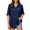 Navy, variant on Bovxnpu Womens Long Sleeve Shirts Loose Sun Protection Cardigan Sleepwear