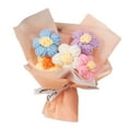 thumbnail image 3 of S SERENABLE Completed Crochet Flowers Bouquet Crochet Artificial Flower Handmade Knitted Bouquet for Mother's Day Gift Ideas Anniversary, 3 of 8