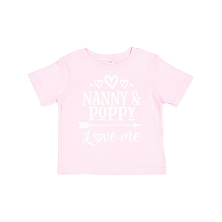 

Inktastic Nanny and Poppy Love Me Granddaughter Gift Toddler Boy or Toddler Girl T-Shirt