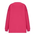 thumbnail image 5 of Penkiiy Womens Sweatshirt Crewneck Pullover Tops Oversized Sweat Shirts with Pockets 2024 Fall Outfits L Hot Pink, 5 of 6