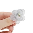 thumbnail image 3 of Unique Bargains 1 Pair Shoelace Charms Organza Flower Fashion Shoe Accessories Gray, 3 of 5