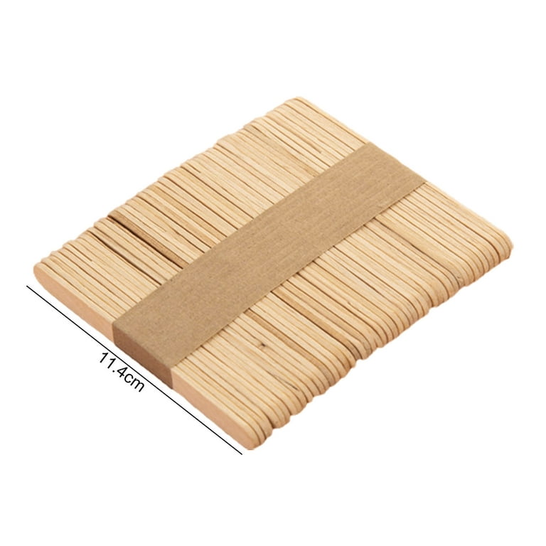 100 Pack, Multi Color 6 Inch Jumbo Wooden Craft Popsicle Sti