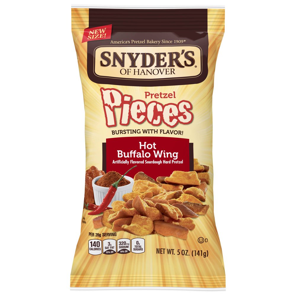 Snyder's of Hanover Pretzel Pieces, Hot Buffalo Wing, 5 Ounce (Pack of