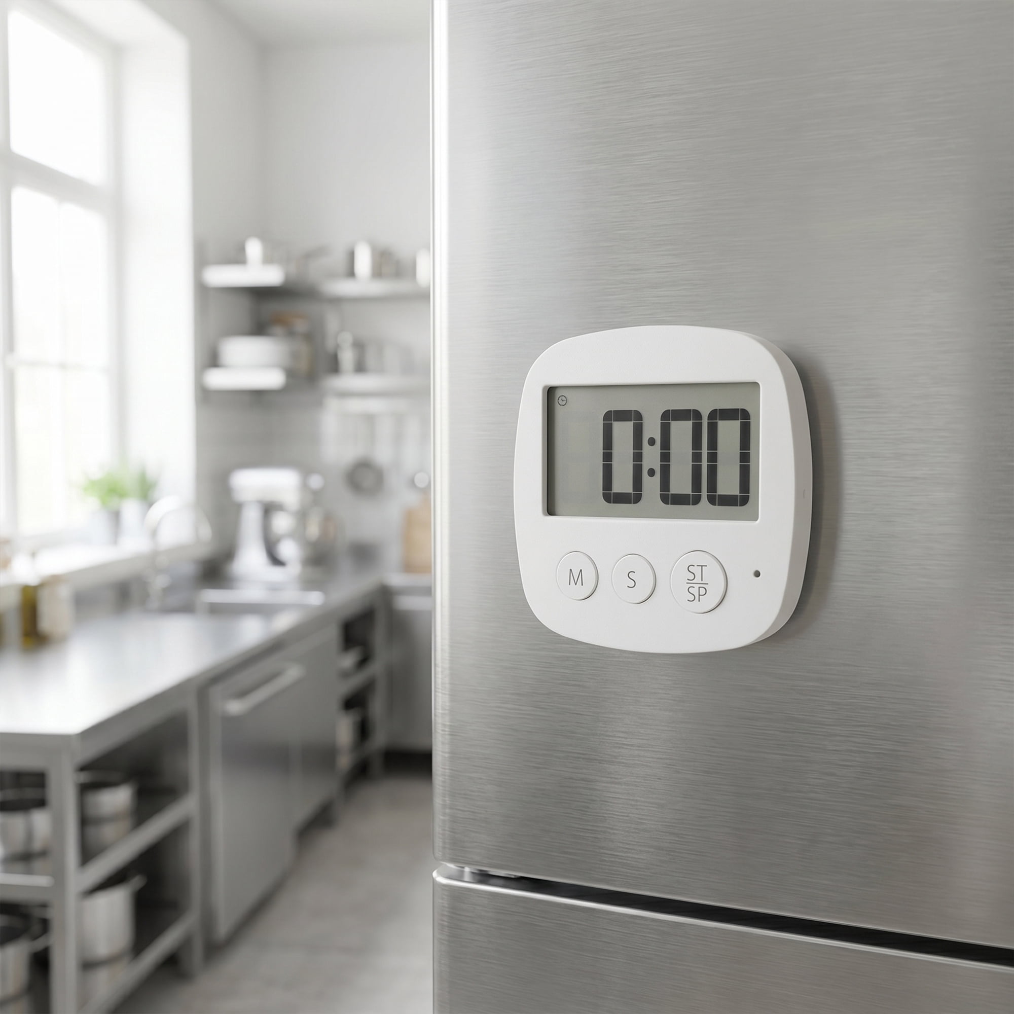 Unique Bargains Kitchen Timer with Loud Alarm and Magnetic Backing for Cooking White C