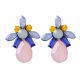 thumbnail image 5 of sweethay 1 par de bonitos pendientes de cristal de Color caramelo para mujer, pendientes de boda para fiesta de noche, pendientes sencillos para rosa+azul 2Conjunto, 5 of 6