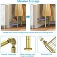 thumbnail image 6 of Timate L4 L Shape Garment Rack Heavy Duty for Hanging Clothes, Expandable  Pipe Clothing Rack, Wall Mounted Closet Organizer Large Wardrobe Kit Corner System Gold, 6 of 15
