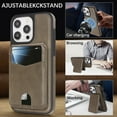 thumbnail image 3 of Detachable Wallet Case for iPhone 13 Pro, TECH CIRCLE RFID Blocking Mag-Safe Compatible Magnetic Kickstand PU Leather Lightweight Back Cover Protective Case, Coffee, 3 of 11