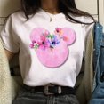 thumbnail image 1 of Disney Gold Micky Head Women's Casual 100% Cotton T-shirt Mickey Mouse High-Quality Print Fashion Top Cartoon Free Shipping2XL Gao Jinjia LED, 1 of 2