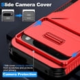 thumbnail image 3 of KOMI Case for Pixel 8A Case, Google 8A Case with Tempered Glass Screen Protector and Slide Camera Cover, Non-Slip Heavy Duty Shockproof Phone Cover for Google Pixel 8A Red, 3 of 5