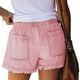 thumbnail image 1 of Pantalones cortos de mezclilla Sonducket con cordón de Cintura alta Rosa XXL, 1 of 6