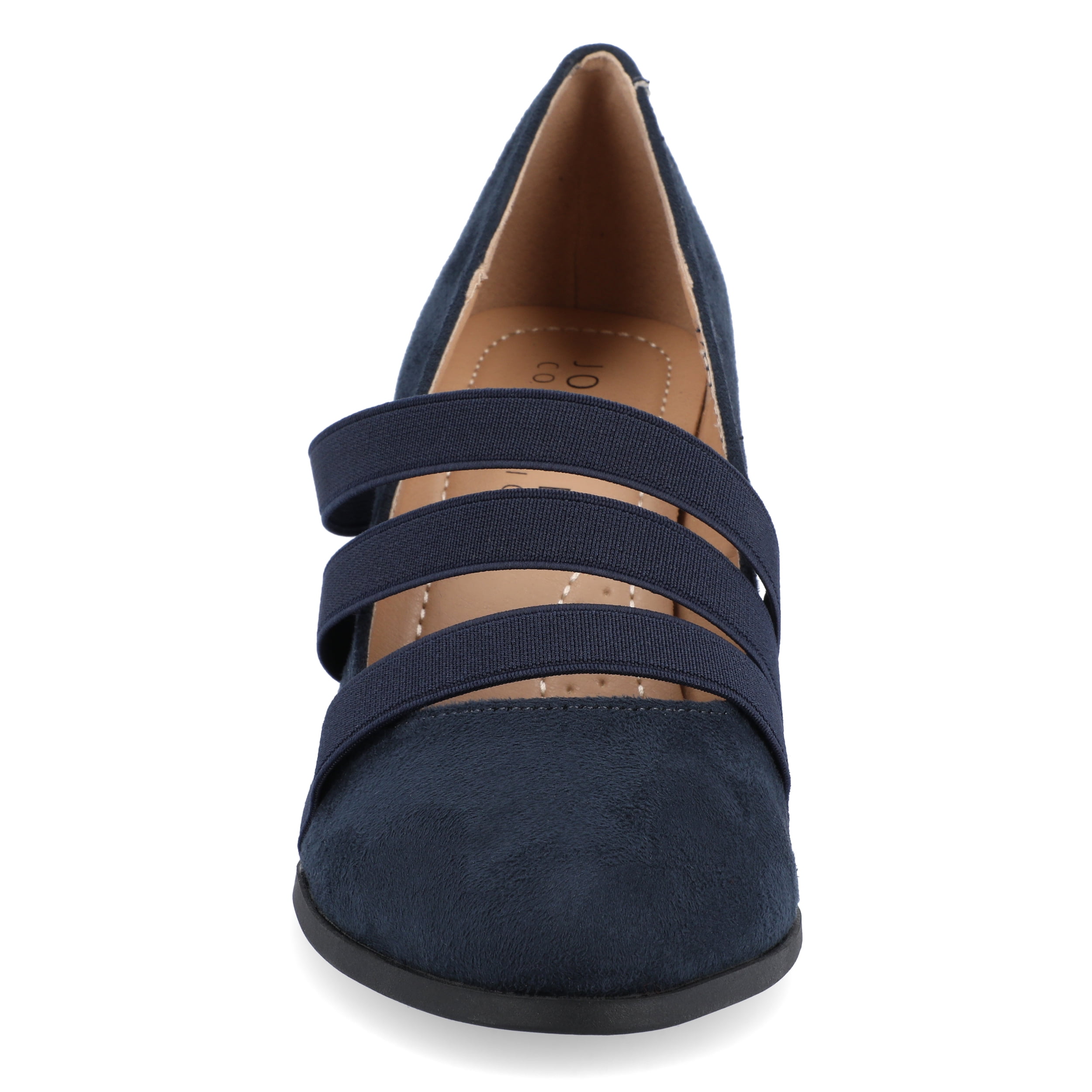 Journee Womens Loren Comfort Insole Round Toe Mid Block Heel Pumps, Widths Available