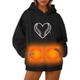 thumbnail image 4 of guisaled Mens Heated Hoodies Unisex Heated Sweatshirt Hooded Pullover USB Electric 5 Heating Zones Outdoor Jackets Winter Warm Coats, 4 of 9