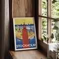 thumbnail image 3 of Stockholm Vintage Travel Poster Print | City Hall, Sweden Tourism Advertisement, 3 of 5