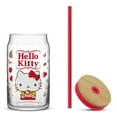 thumbnail image 3 of JoyJolt Hello Kitty® and Friends Favorite Flavor Glass Tumbler with Bamboo Lid and Straw Red, 3 of 5