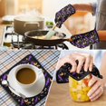 thumbnail image 4 of Halloween Bats Moons and Eyes Kitchen Oven Mitt and Pot Holder Sets 2 Pcs for Baking, Cooking and Grilling, Heat Resistant Up To 392 °F, 4 of 7