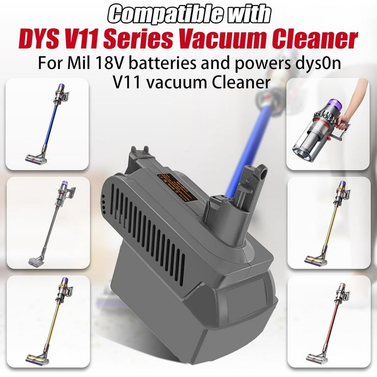 Adapter for Dyson V11 Screw-in Series,for Milwaukee 18V Li-ion