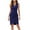 Blue, variant on HONHUZH Homecoming Dresses for Teens Solid Color Waist Up Dress With V-neck Sleeveless Irregular Hem Skirt 2XL