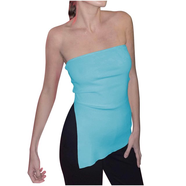 Birdeem Fashion Womens Split High Elastic Wool Fabric Slim Sexy Bra Top