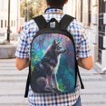 thumbnail image 5 of Disketp Colorful Plant Wolf School Backpack, Lightweight Basic Middle School Bookbags 17 Inch Casual Daypack for Student College, Travel or Outdoor, 5 of 6