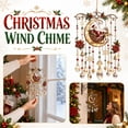 thumbnail image 2 of Christmas Wind Chimes For Outside Window Hanging, Christmas Santa Stained Wind Chime with Crystal Drops Sun Catcher, Festive Holiday Window Hanging Ornament Decor for Home, Christmas Tree, Gift, 2 of 5