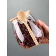 thumbnail image 3 of 1pc Large Capacity Transparent Glass Sealed Jar For Grains & Snacks Storage With Spoon & Lid, Tea Storage, 3 of 4