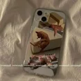 thumbnail image 3 of Funda de teléfono con dibujo de perro lindo coreano para iPhone 14 13 11 12 Pro Max 7 8 Plus X XR XS TPU suave transparente estética trasera, 3 of 5