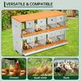 thumbnail image 4 of Bingirl Nesting Boxes for Chickens, 4 Compartment Metal Chicken Nesting Box with Swing Perch, Rollout Egg Collection, Wall Mountable Chicken Nesting Boxes for Laying Eggs, 4 of 6