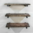 thumbnail image 2 of Wall Storage Shelf Holder Brackets Book Shelving Industrial Steampunk Iron Pipe, 2 of 9