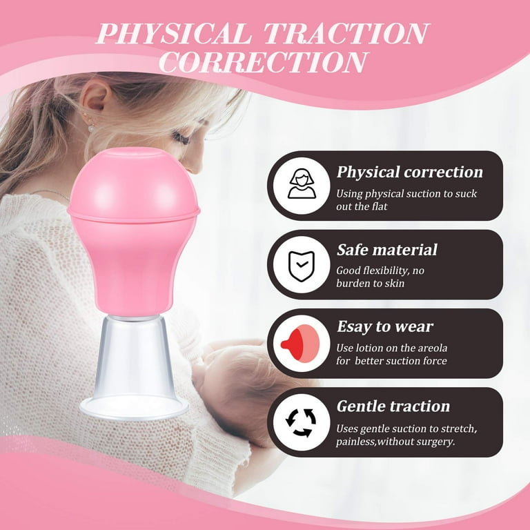 Nipple Corrector, Women Silicone Nipple Enlargement Suction Enlarger  Suckers for Breastfeeding Inverted Flat Nipples Aspirator Puller Health  Care Breast Shells and Nipple Therapy Products