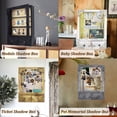 thumbnail image 4 of 11x16 Shadow Box Frame With Light  Memorial Display Case Shelves Drawer And Slot For Keepsakes Deep Pet Dog Flowers Grey, 4 of 6