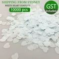 thumbnail image 3 of 10000Pcs Tissue Paper Biodegradable White Heart Confetti Birthday Home Decor Party Wedding Accessory In Stock, 3 of 9