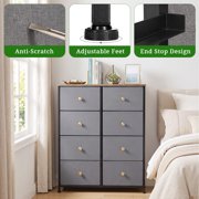 Nextay 8-Drawer Dresser, Fabric Storage Tower for Bedroom, Hallway, Entryway, Tall Chest Organizer Unit with Fabric Bins,Blue Gray