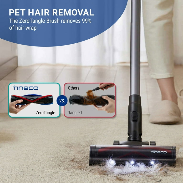 Tineco GO PET Cordless Vacuum with ZeroTangle Brush, 60 min Runtime, 1L Dustbin (GO303)