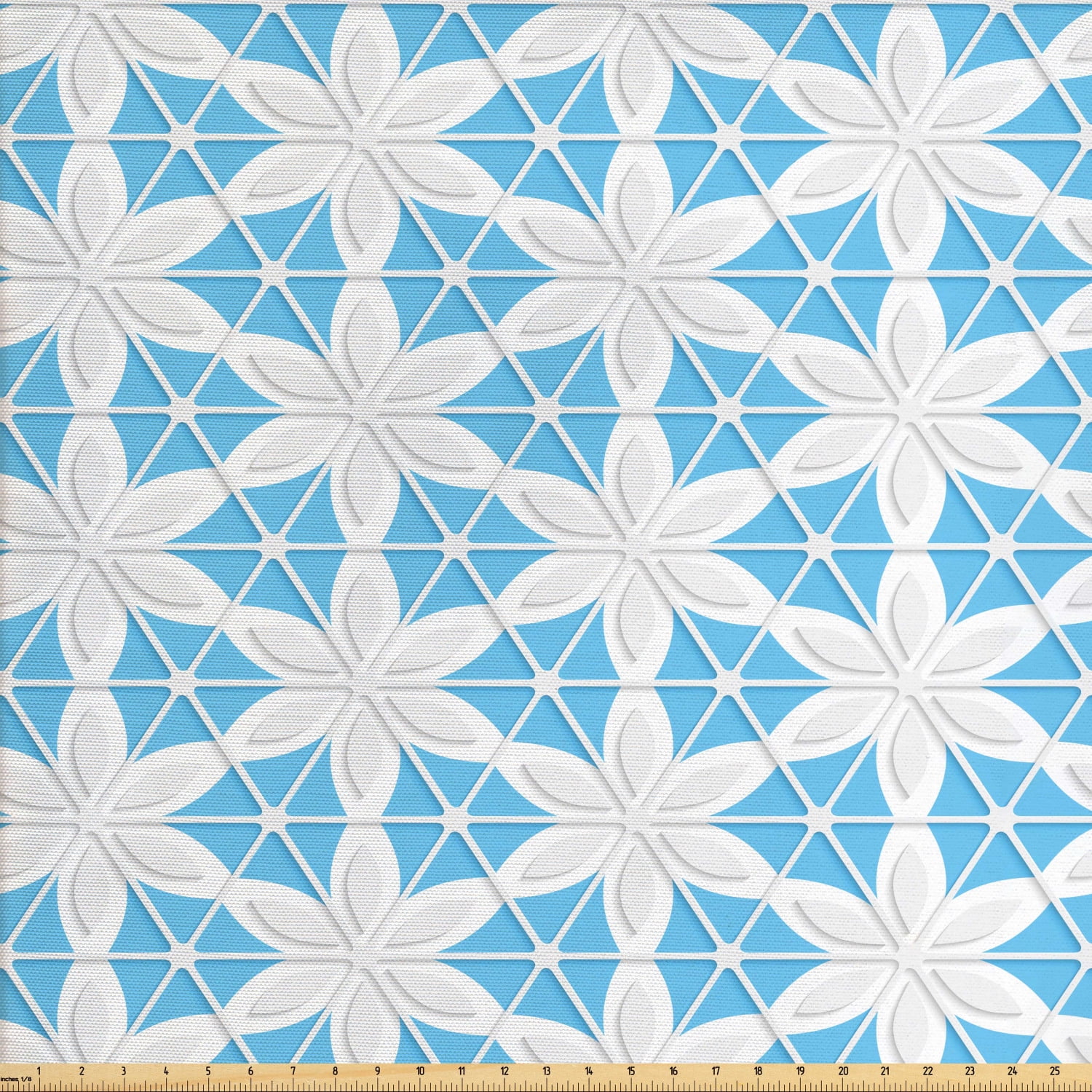 Polygons Fabric by The Yard, Abstract Pattern of Tile Like Design of