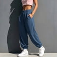 thumbnail image 5 of Sweatpants Women Zaewscy Women Fashion Solid Casual Elastic Waist Long Sweatpants With Pockets Blue L, 5 of 9