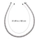 thumbnail image 5 of Manguera de agua potable de acero inoxidable de 1 pieza Manguera flexible de alta resistencia Manguera de agua fría y caliente Conector de entrada para fregadero de cocina Baño Hogar (80 cm), 5 of 5