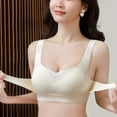 thumbnail image 5 of BangWanChi Womens Underwear and Bras Push up Women's Sexy Bra-thin Cup No Steel RingUnderwear Gathered Sleep Bra White L, 5 of 5
