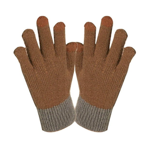 Guantes de invierno cálidos para pantalla táctil, guantes térmicos con forro polar, guantes a prueba de viento, regalo para exteriores 1018
