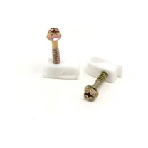 THE CIMPLE CO - Coax Cable Clips - White -50 Pieces- Single Coaxial Flex Screw Clips